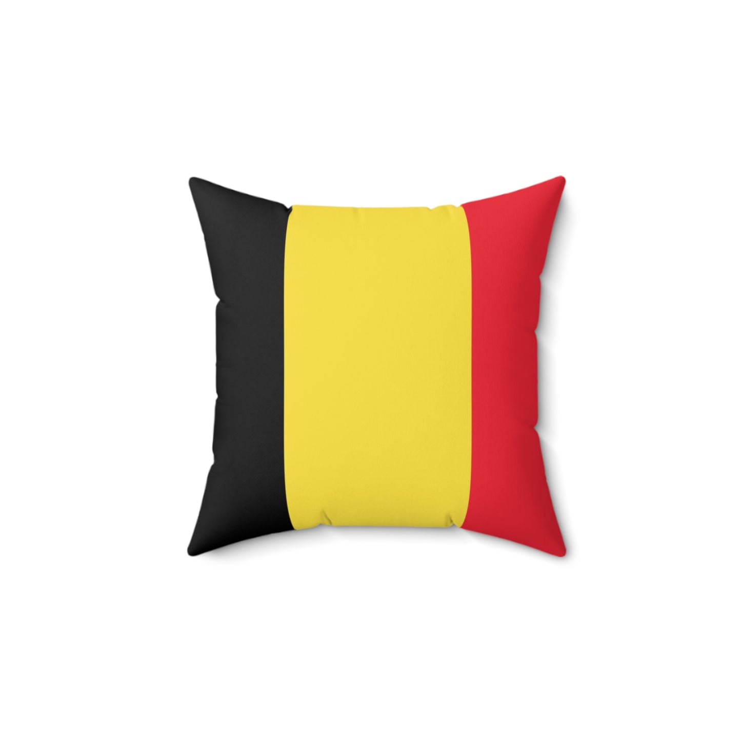 Belgian Flag Inspired Spun Polyester Square Pillow for Home Decor