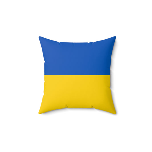 Ukrainian Flag Square Pillow - Cozy Home Decor Accent