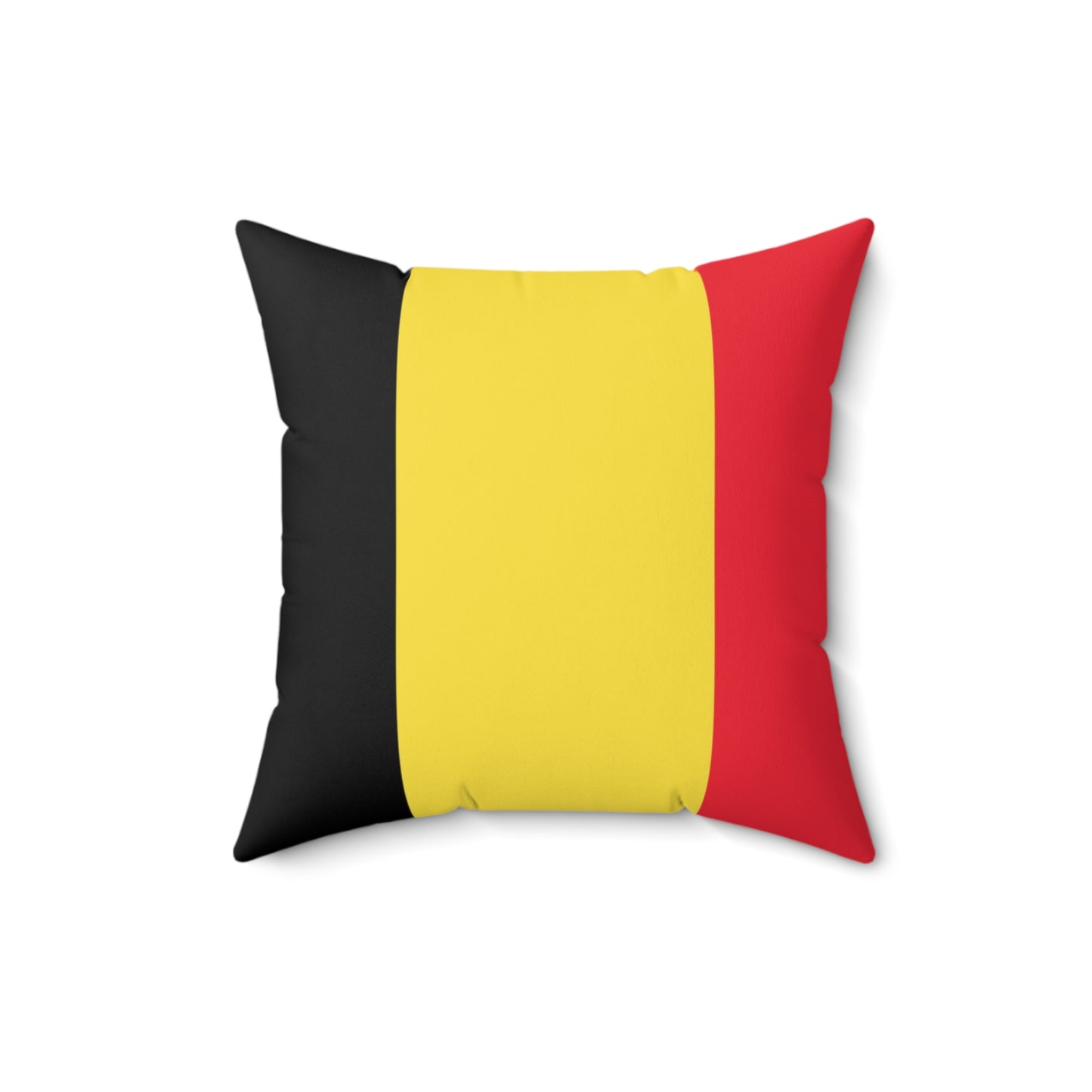 Belgian Flag Inspired Spun Polyester Square Pillow for Home Decor