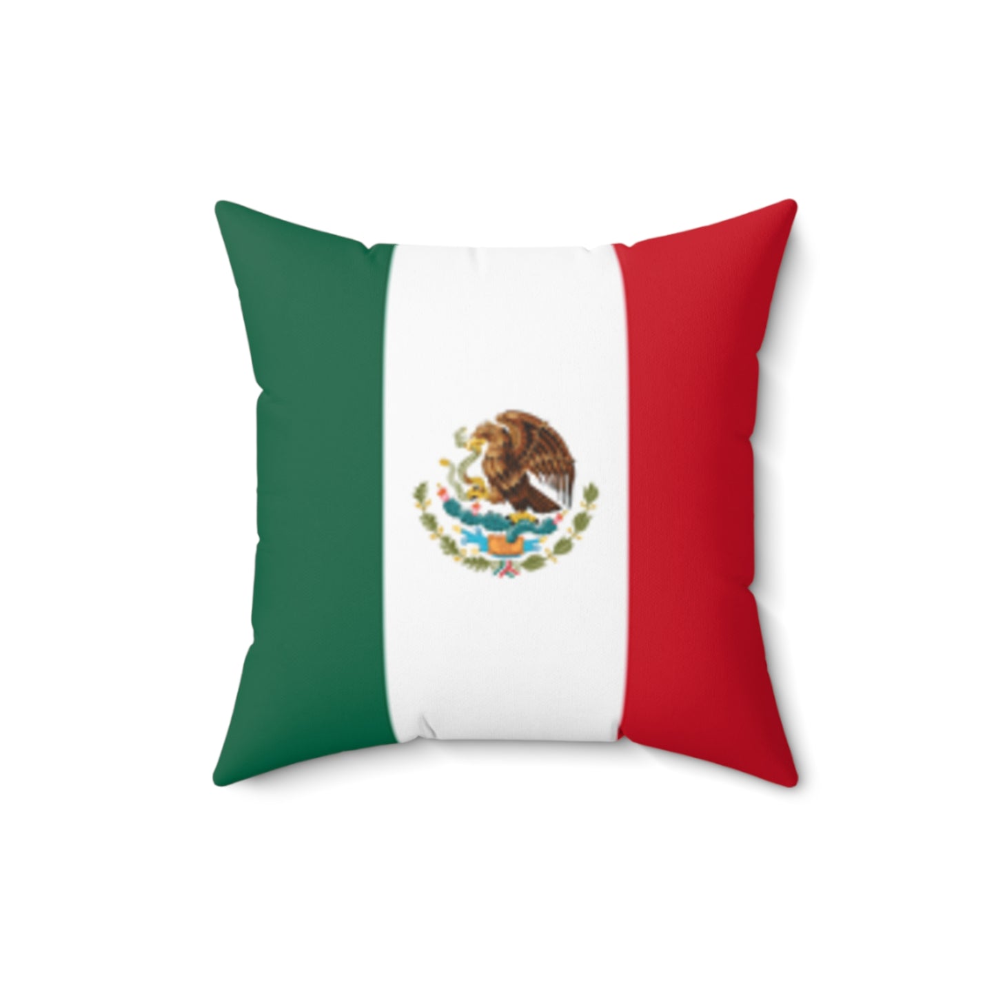 Mexican Flag Square Pillow - Cozy Decorative Cushion for Home Décor