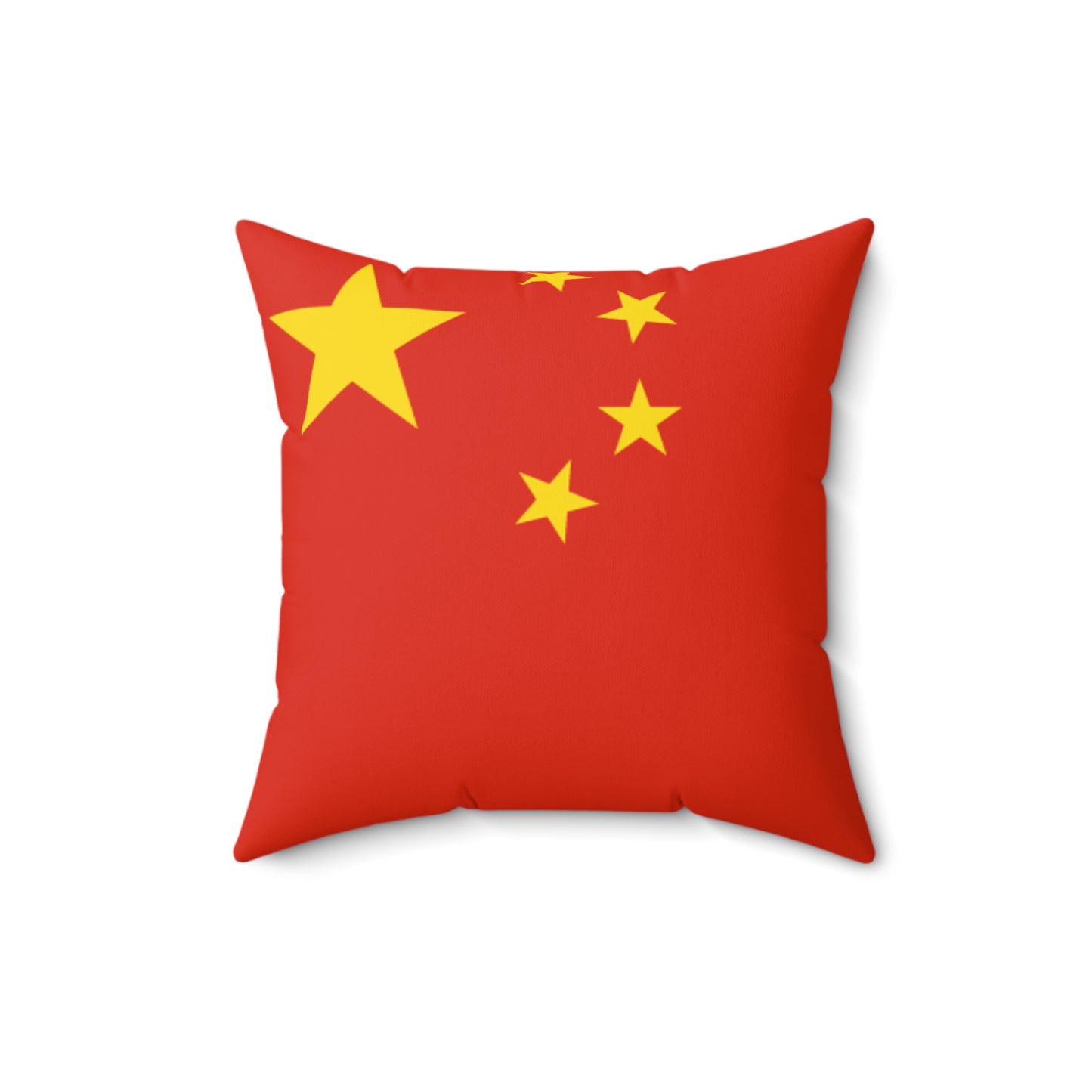 Chinese Flag Spun Polyester Square Pillow - Vibrant Decor for Home & Events