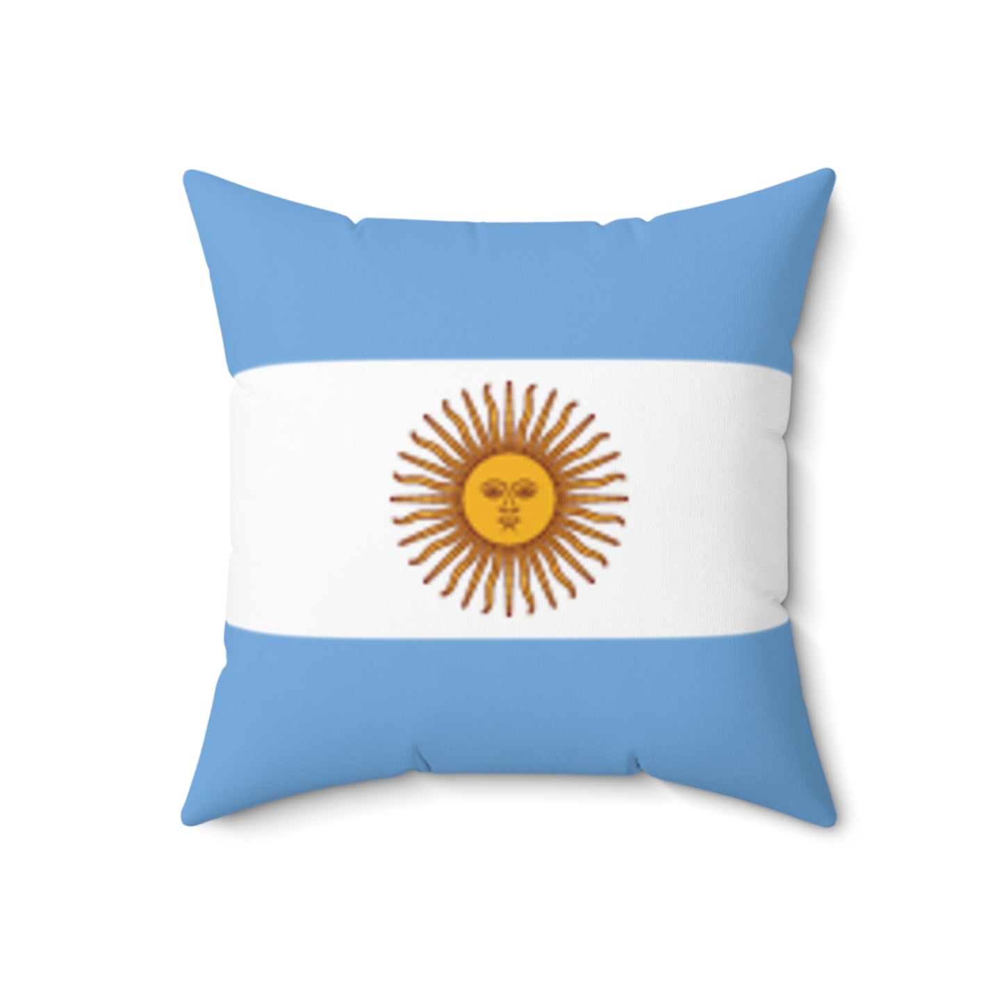 Argentina Flag Decorative Pillow - Spun Polyester Square Cushion