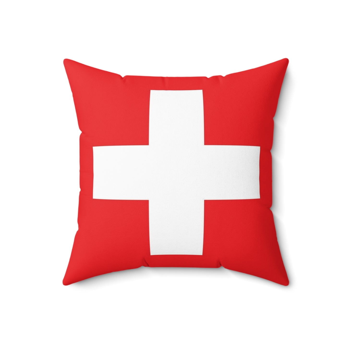 Swiss Flag Square Pillow - Cozy Home Decor