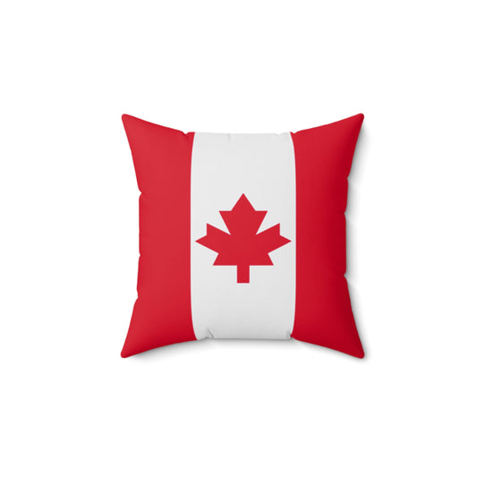 Canada Flag Spun Polyester Square Pillow – Celebrate Canadian Pride