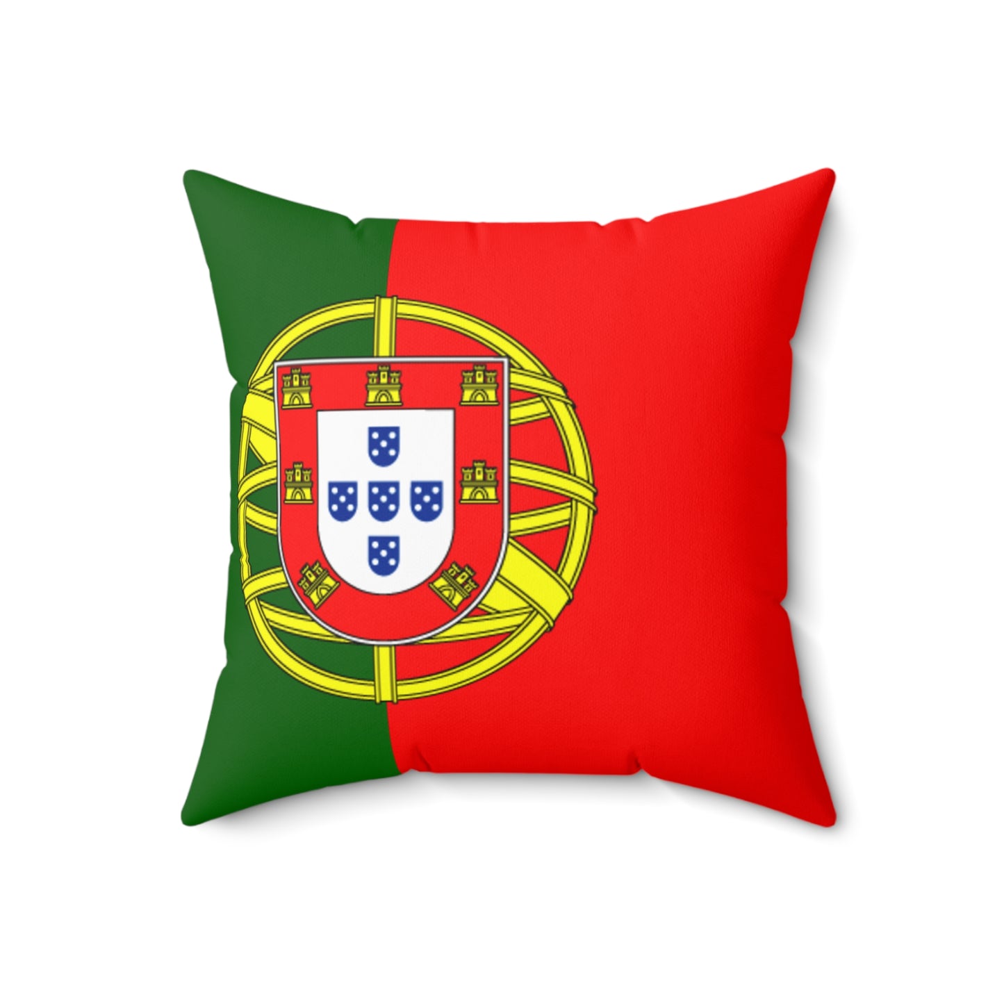 Portugal Flag Decorative Pillow - Spun Polyester Square Cushion for Home Decor