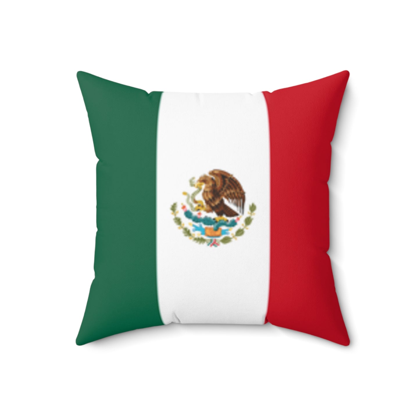 Mexican Flag Square Pillow - Cozy Decorative Cushion for Home Décor