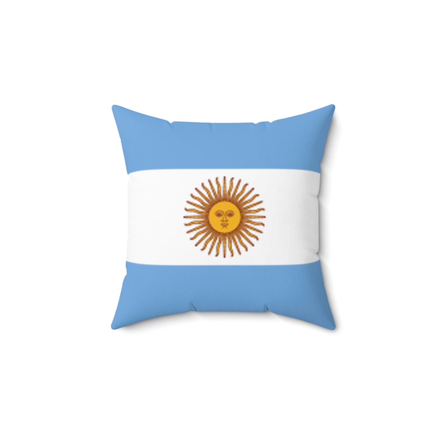 Argentina Flag Decorative Pillow - Spun Polyester Square Cushion