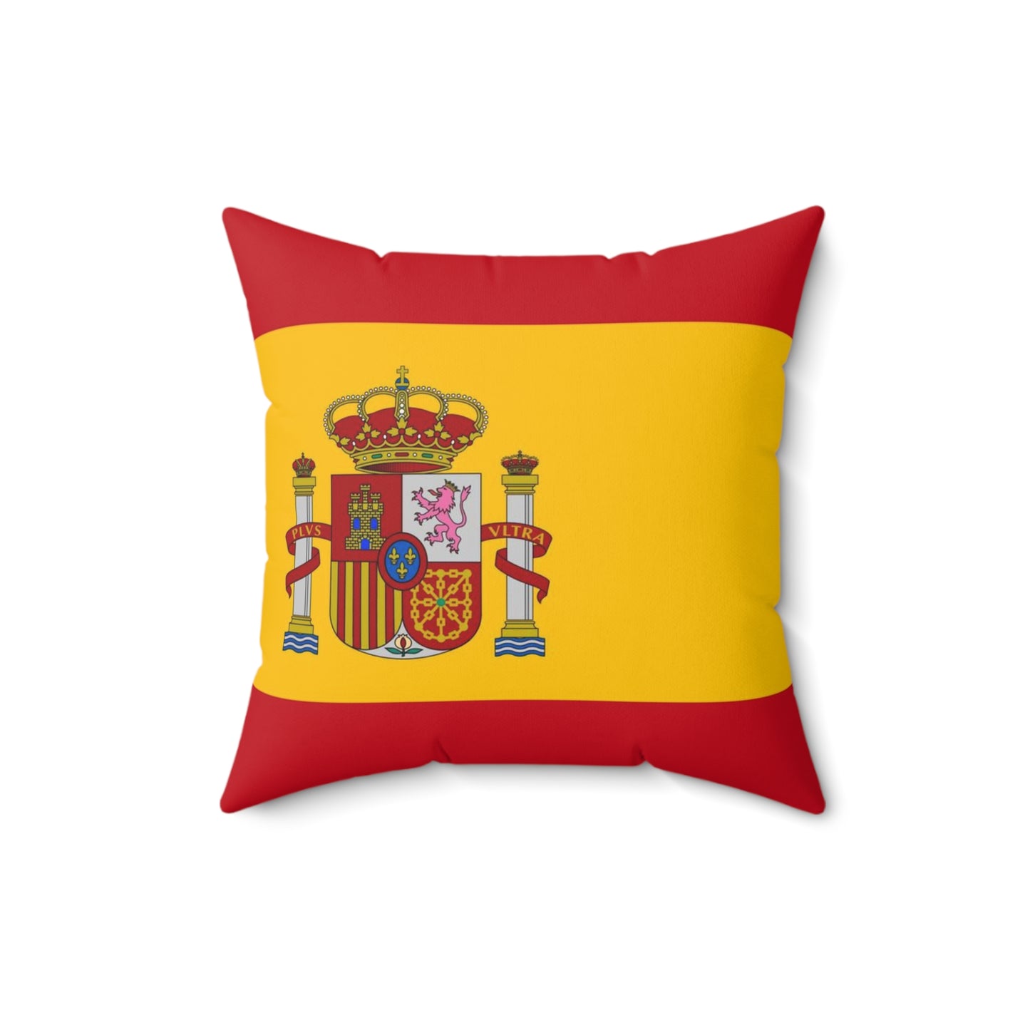 Spain Flag Themed Square Pillow - Vibrant Home Decor