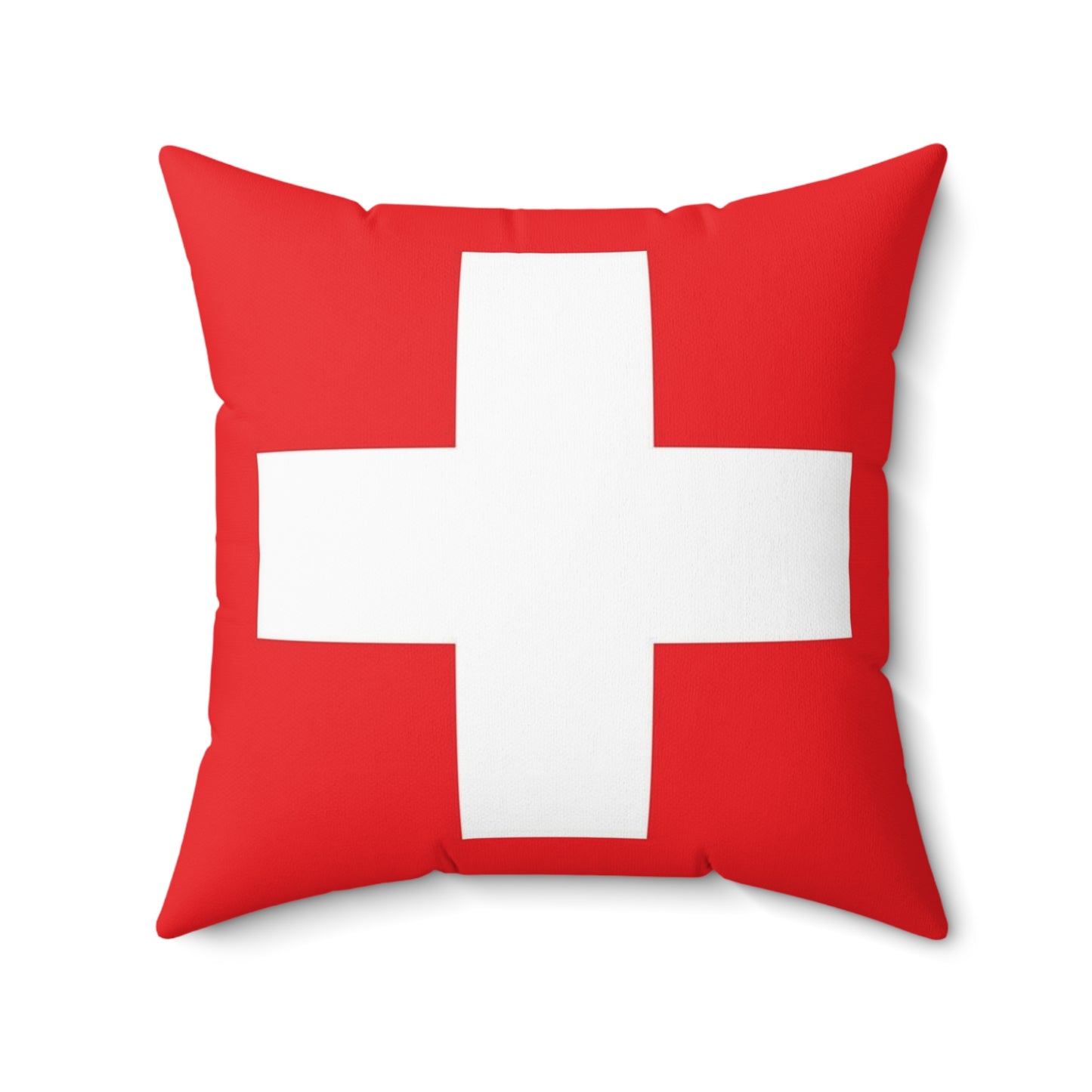 Swiss Flag Square Pillow - Cozy Home Decor