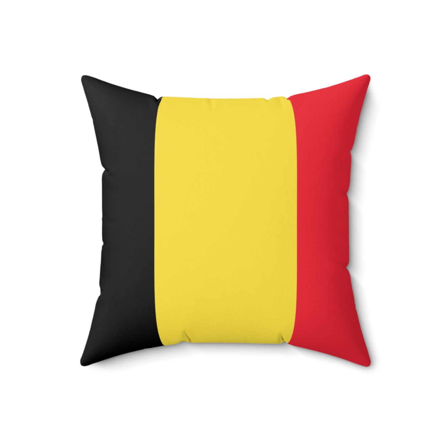 Belgian Flag Inspired Spun Polyester Square Pillow for Home Decor