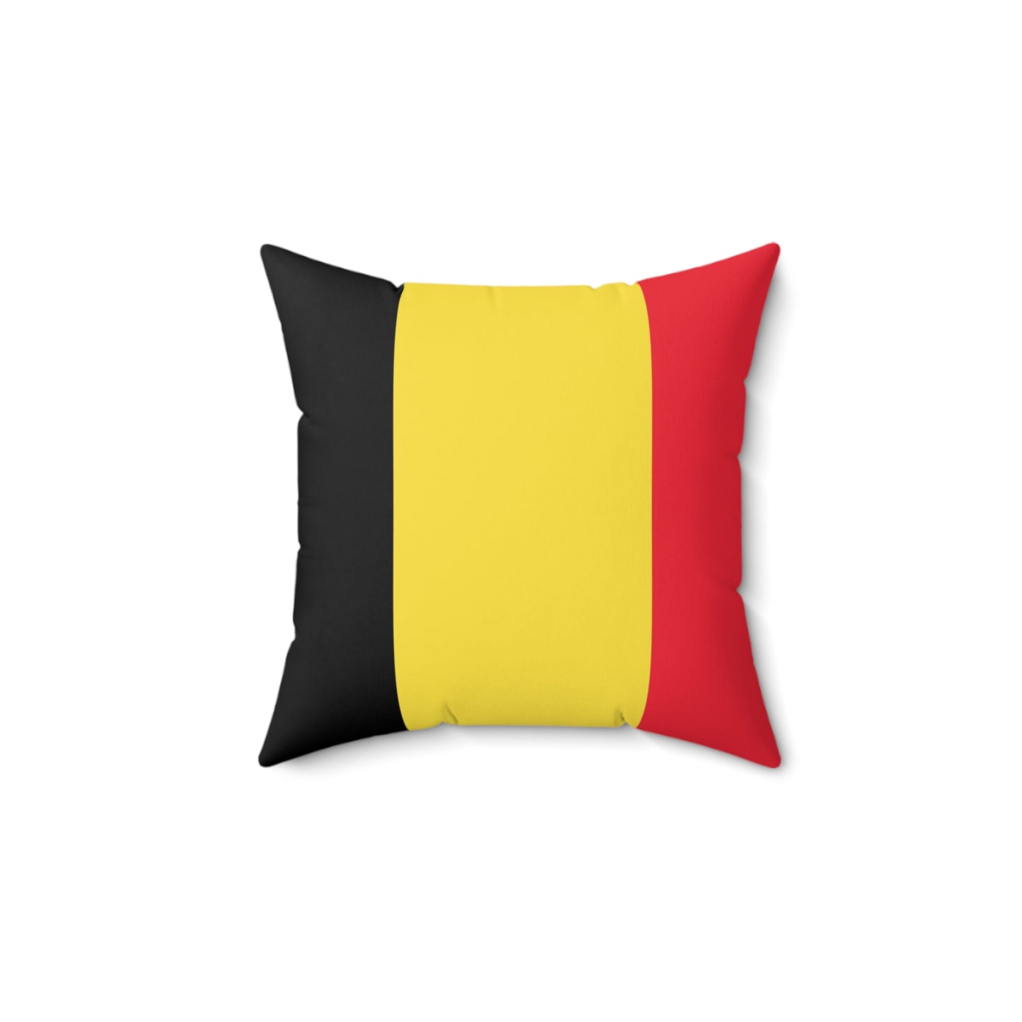 Belgian Flag Inspired Spun Polyester Square Pillow for Home Decor