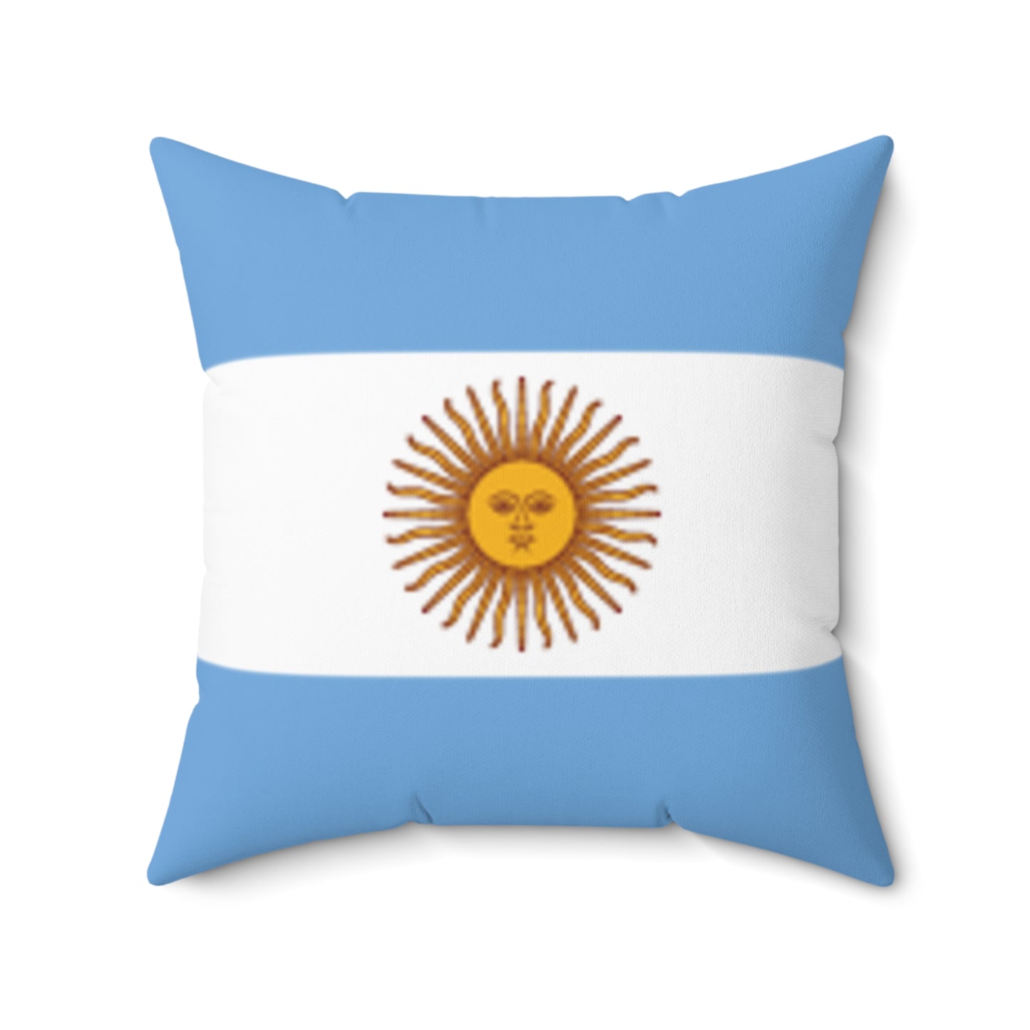 Argentina Flag Decorative Pillow - Spun Polyester Square Cushion