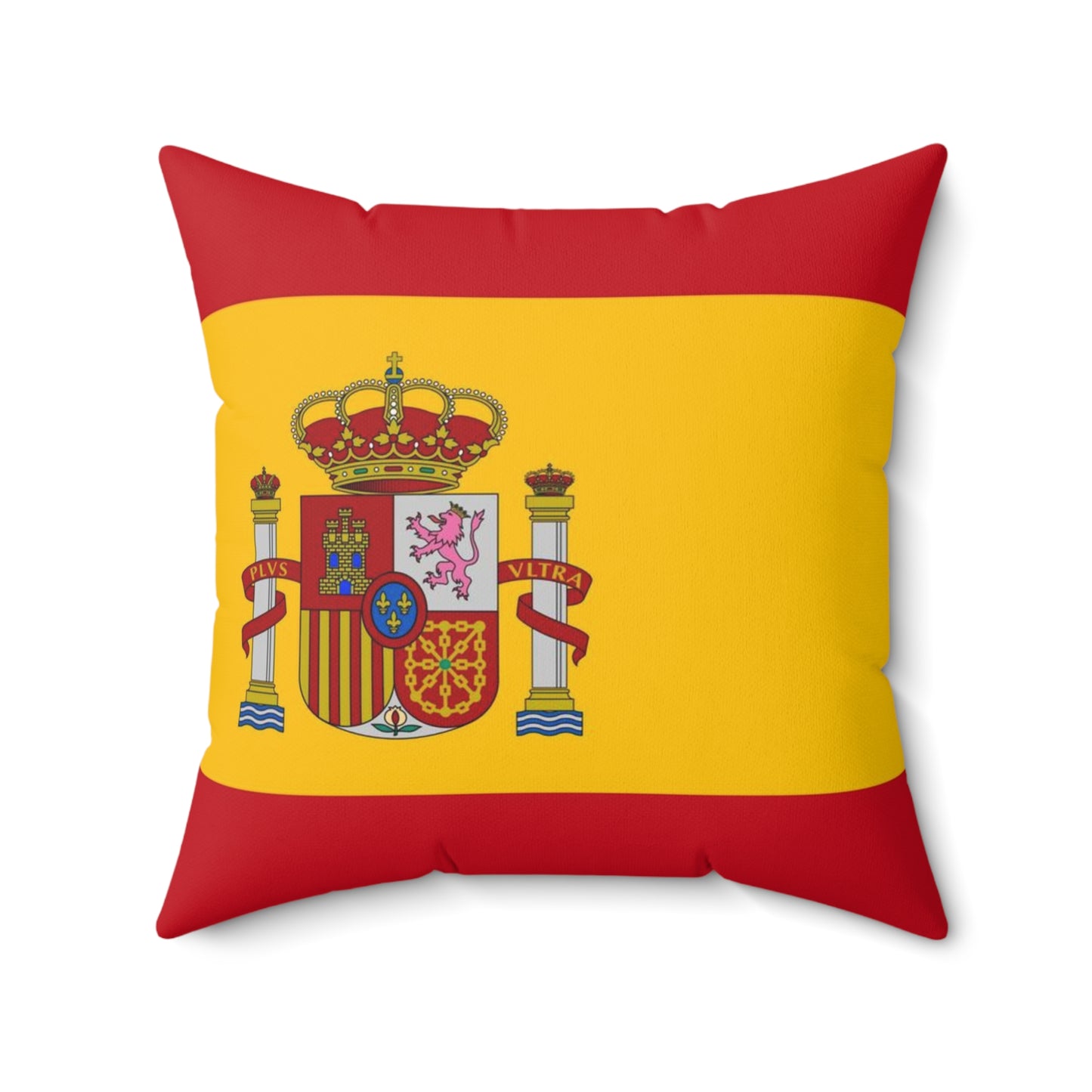 Spain Flag Themed Square Pillow - Vibrant Home Decor