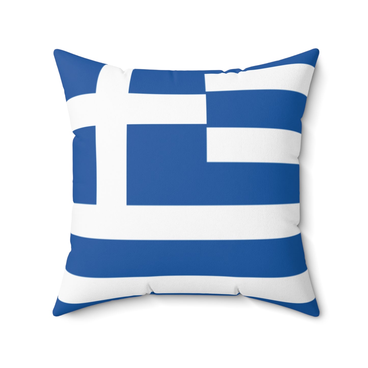 Nautical Greek Flag Throw Pillow - Coastal Home Decor