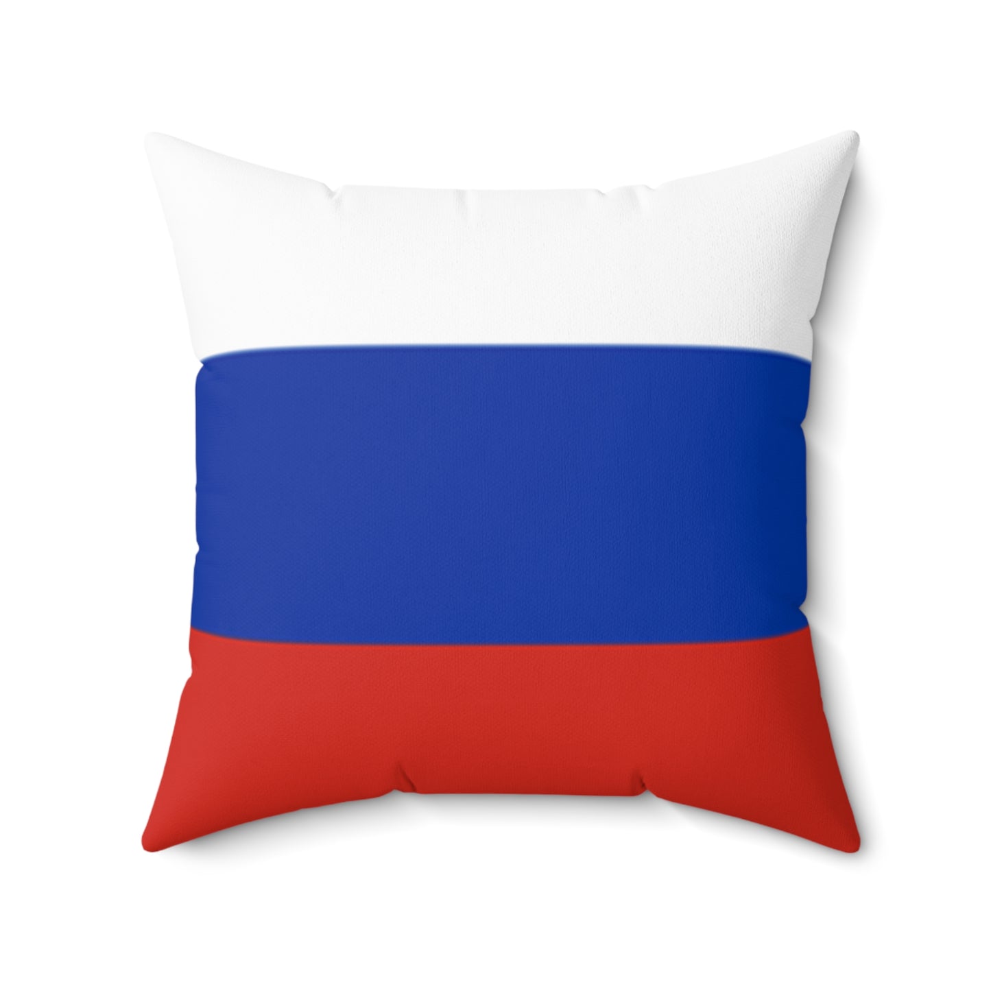 Russia Flag Square Pillow - Decorative Spun Polyester Cushion