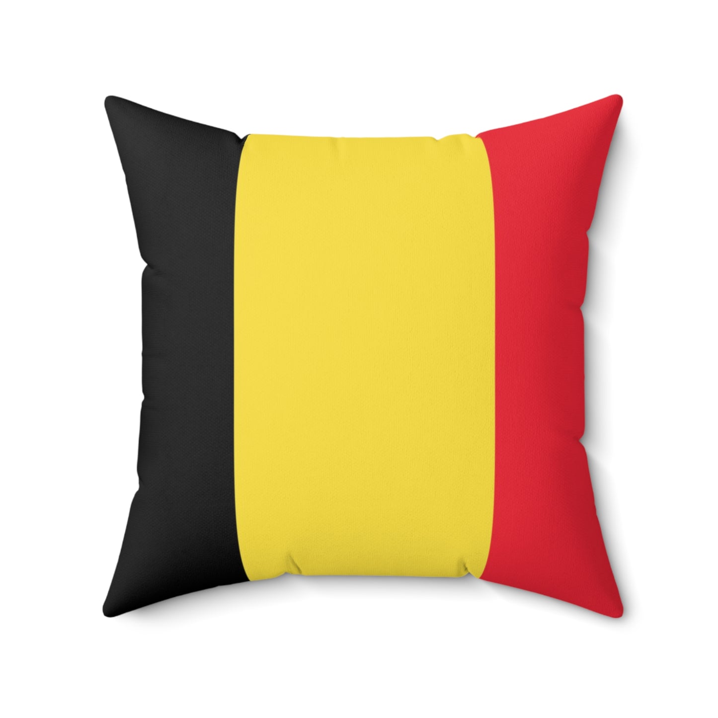 Belgian Flag Inspired Spun Polyester Square Pillow for Home Decor