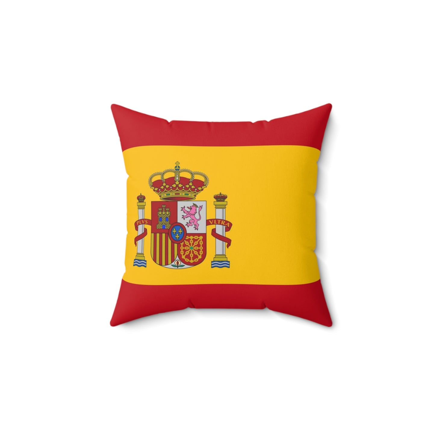 Spain Flag Themed Square Pillow - Vibrant Home Decor