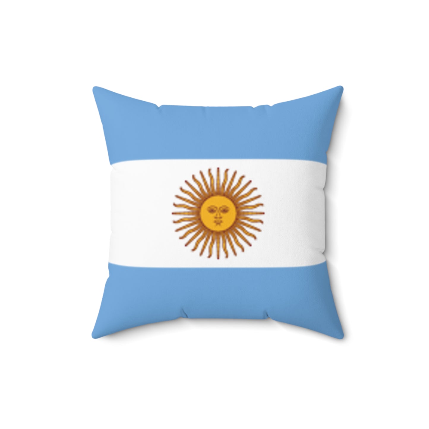 Argentina Flag Decorative Pillow - Spun Polyester Square Cushion