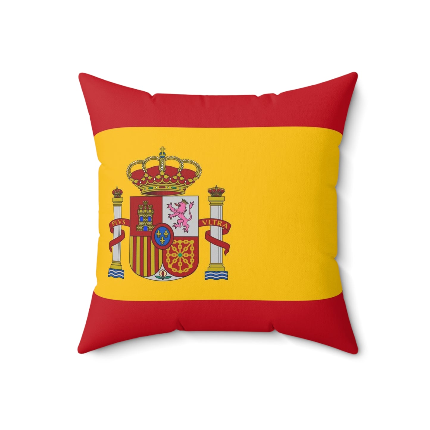 Spain Flag Themed Square Pillow - Vibrant Home Decor