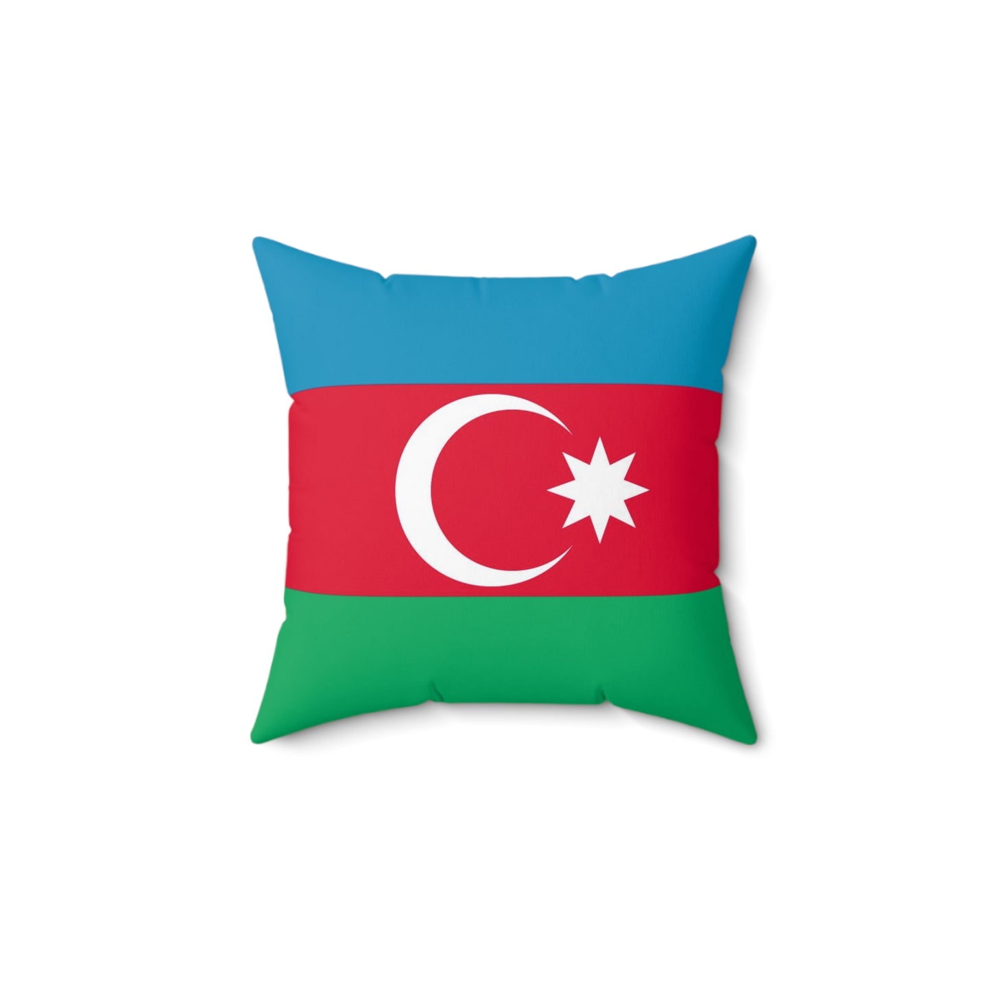 Azerbaijan Flag Square Pillow - Cozy Home Decor