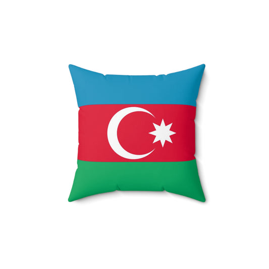 Azerbaijan Flag Square Pillow - Cozy Home Decor