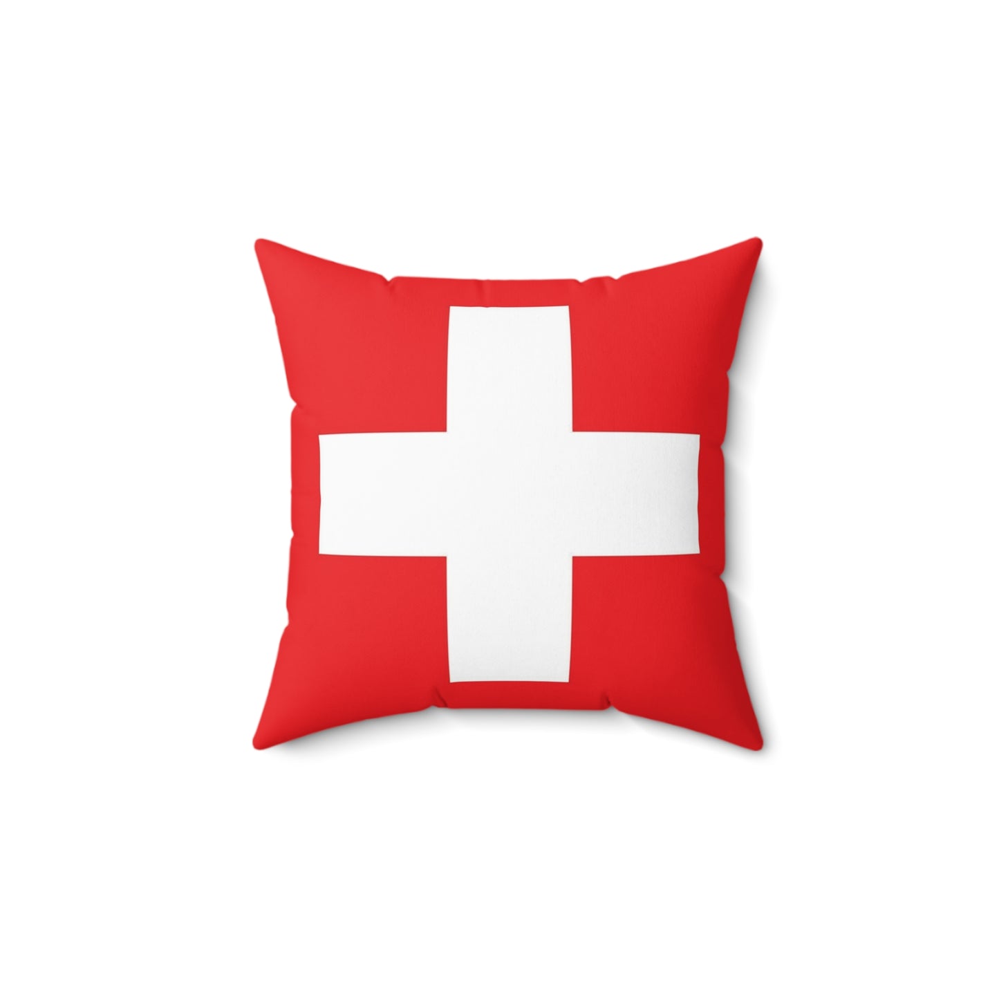 Swiss Flag Square Pillow - Cozy Home Decor