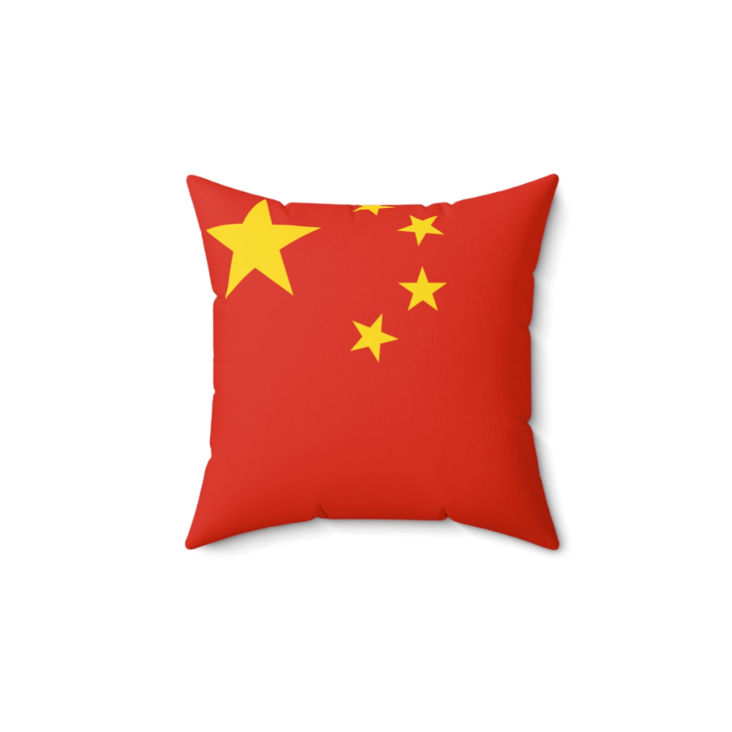 Chinese Flag Spun Polyester Square Pillow - Vibrant Decor for Home & Events