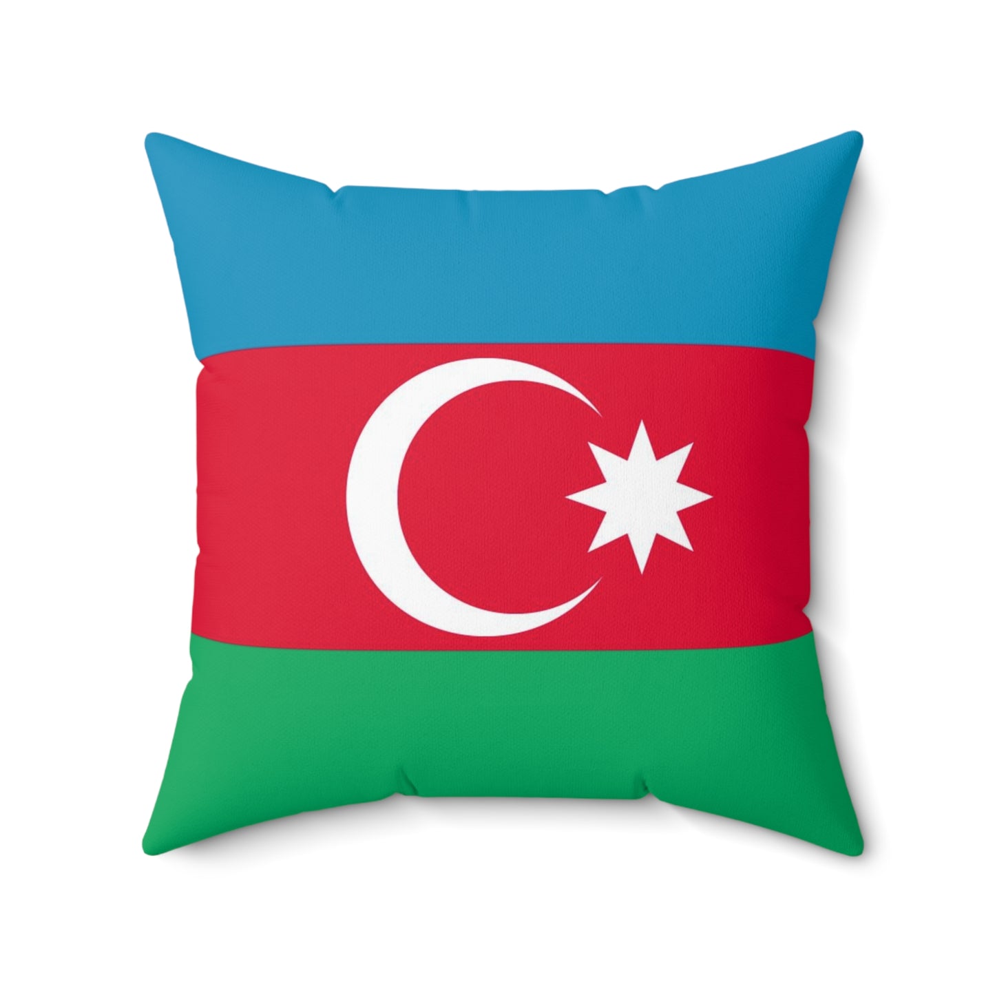 Azerbaijan Flag Square Pillow - Cozy Home Decor