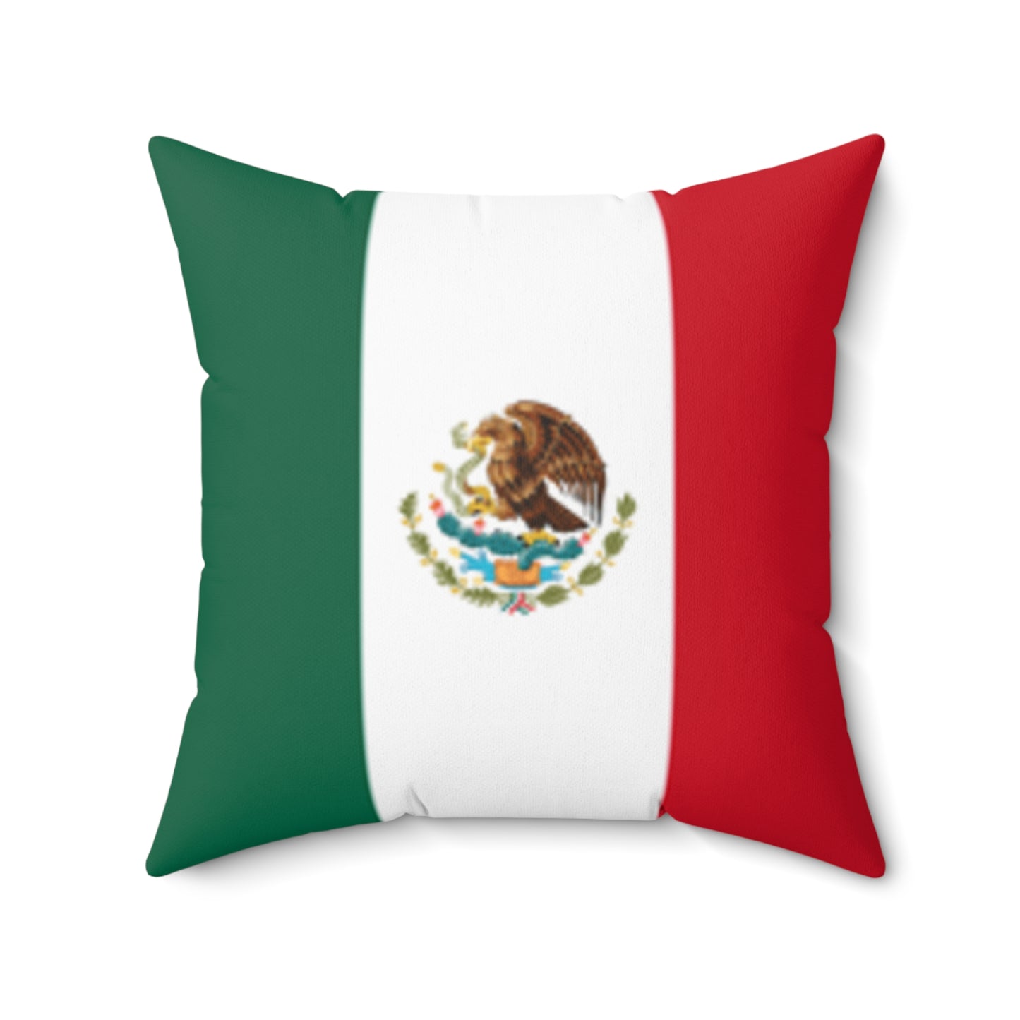 Mexican Flag Square Pillow - Cozy Decorative Cushion for Home Décor