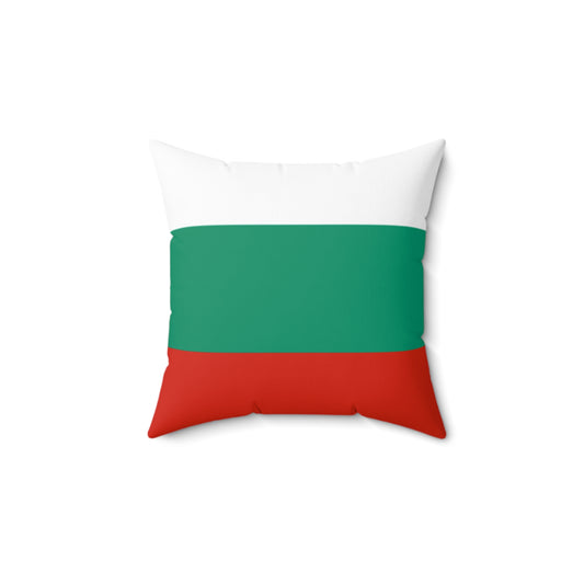 Bulgaria Flag Square Pillow | Stylish Spun Polyester Home Decor