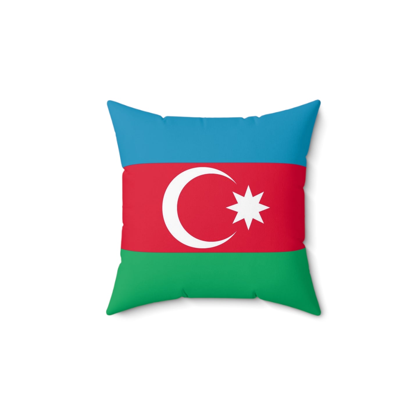 Azerbaijan Flag Square Pillow - Cozy Home Decor