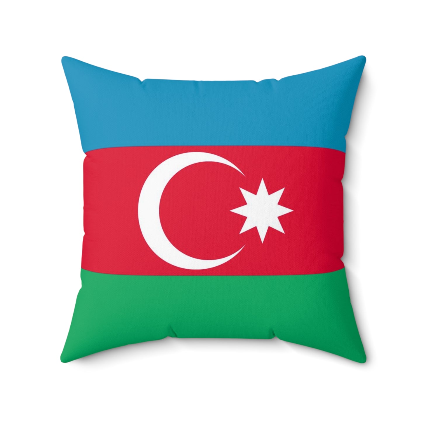 Azerbaijan Flag Square Pillow - Cozy Home Decor