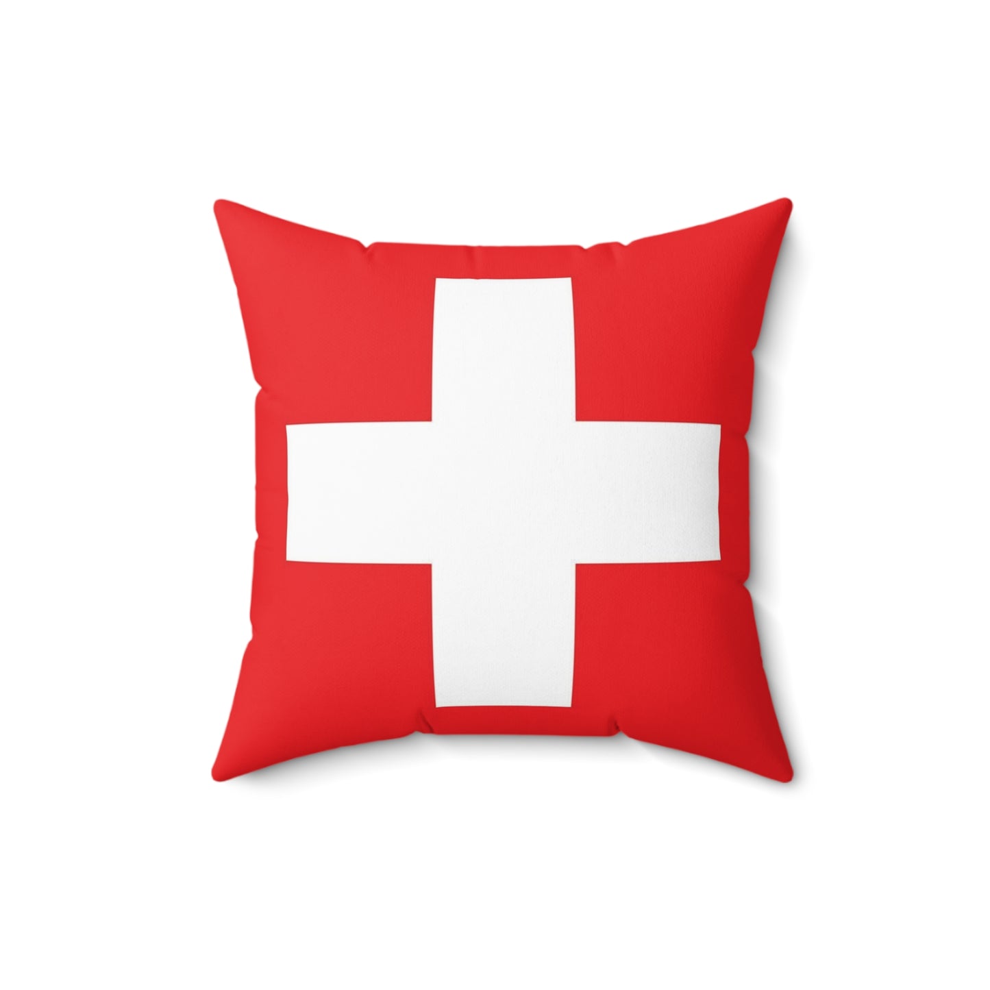 Swiss Flag Square Pillow - Cozy Home Decor