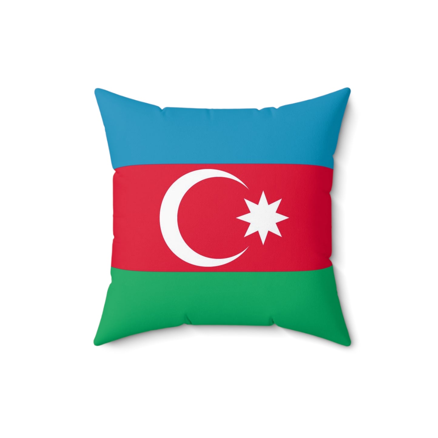 Azerbaijan Flag Square Pillow - Cozy Home Decor