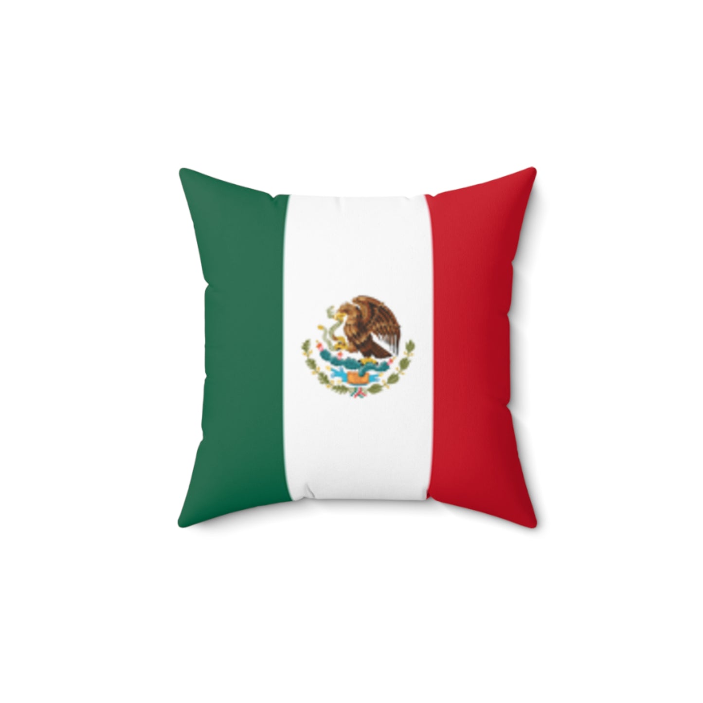 Mexican Flag Square Pillow - Cozy Decorative Cushion for Home Décor