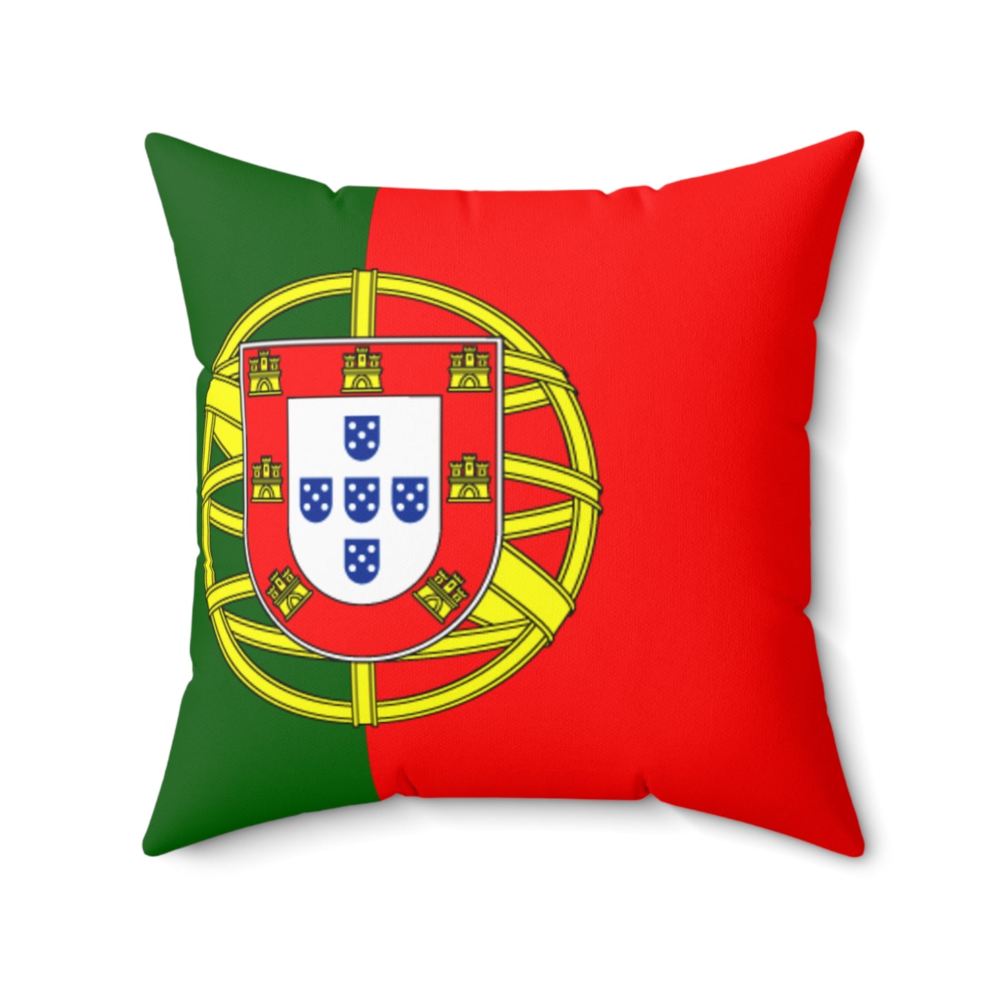 Portugal Flag Decorative Pillow - Spun Polyester Square Cushion for Home Decor