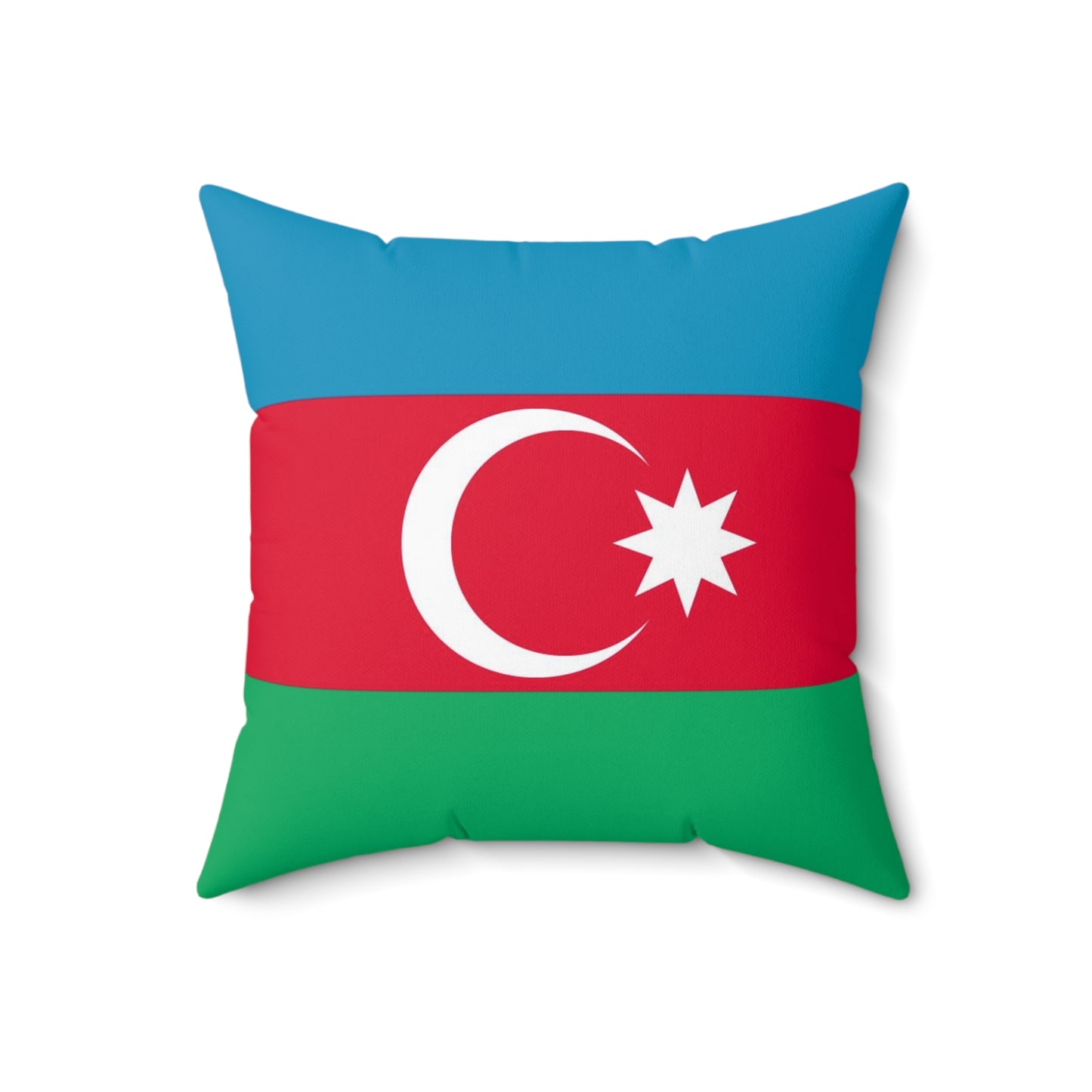 Azerbaijan Flag Square Pillow - Cozy Home Decor