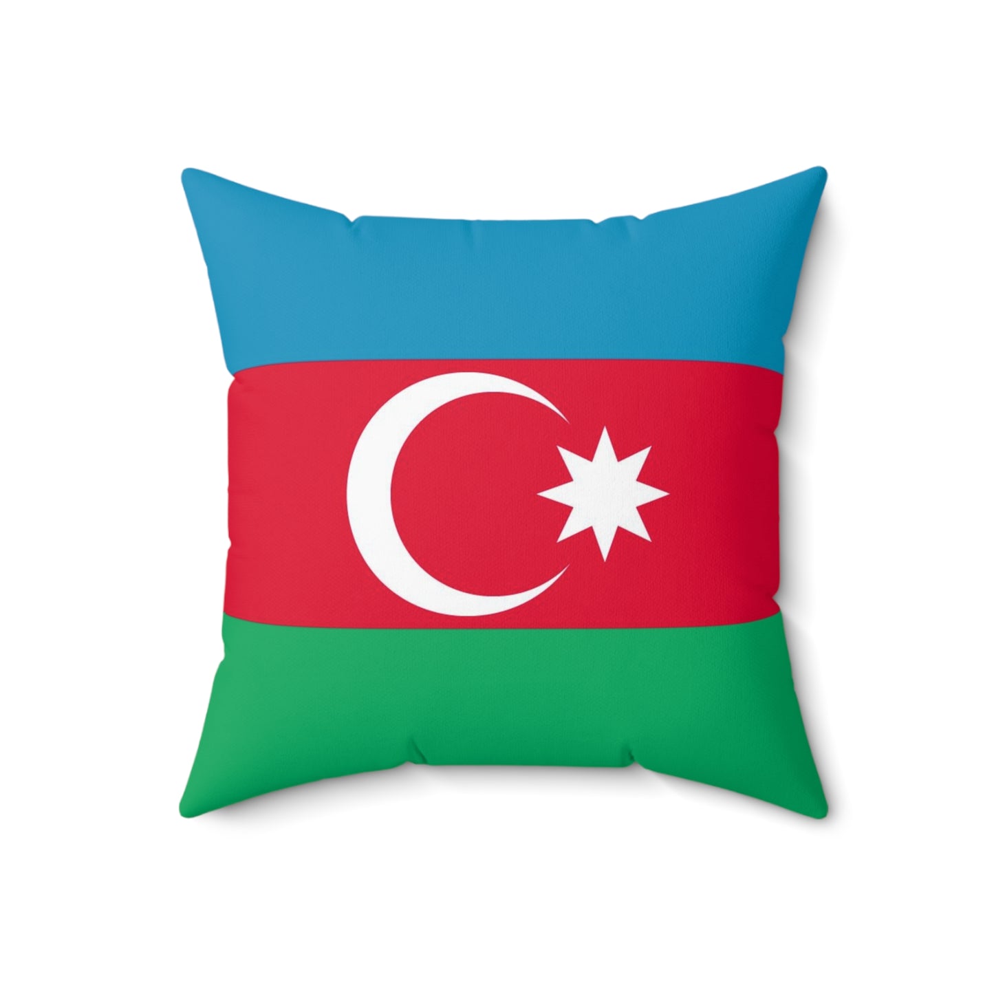 Azerbaijan Flag Square Pillow - Cozy Home Decor