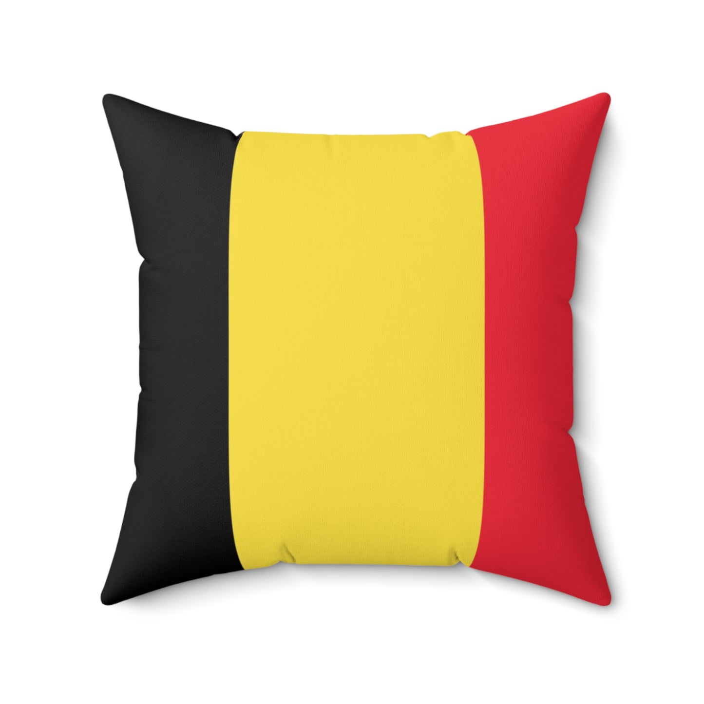 Belgian Flag Inspired Spun Polyester Square Pillow for Home Decor