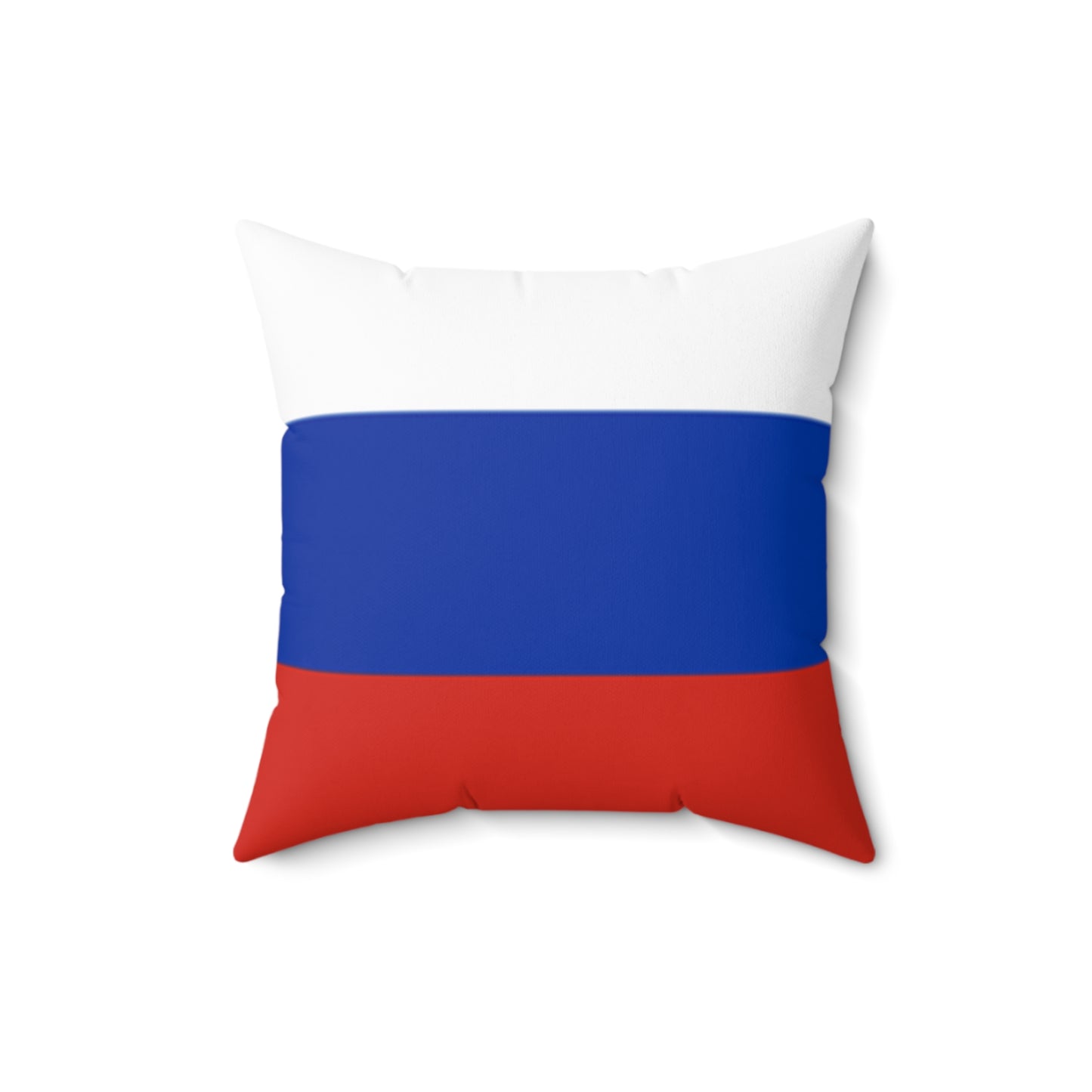 Russia Flag Square Pillow - Decorative Spun Polyester Cushion