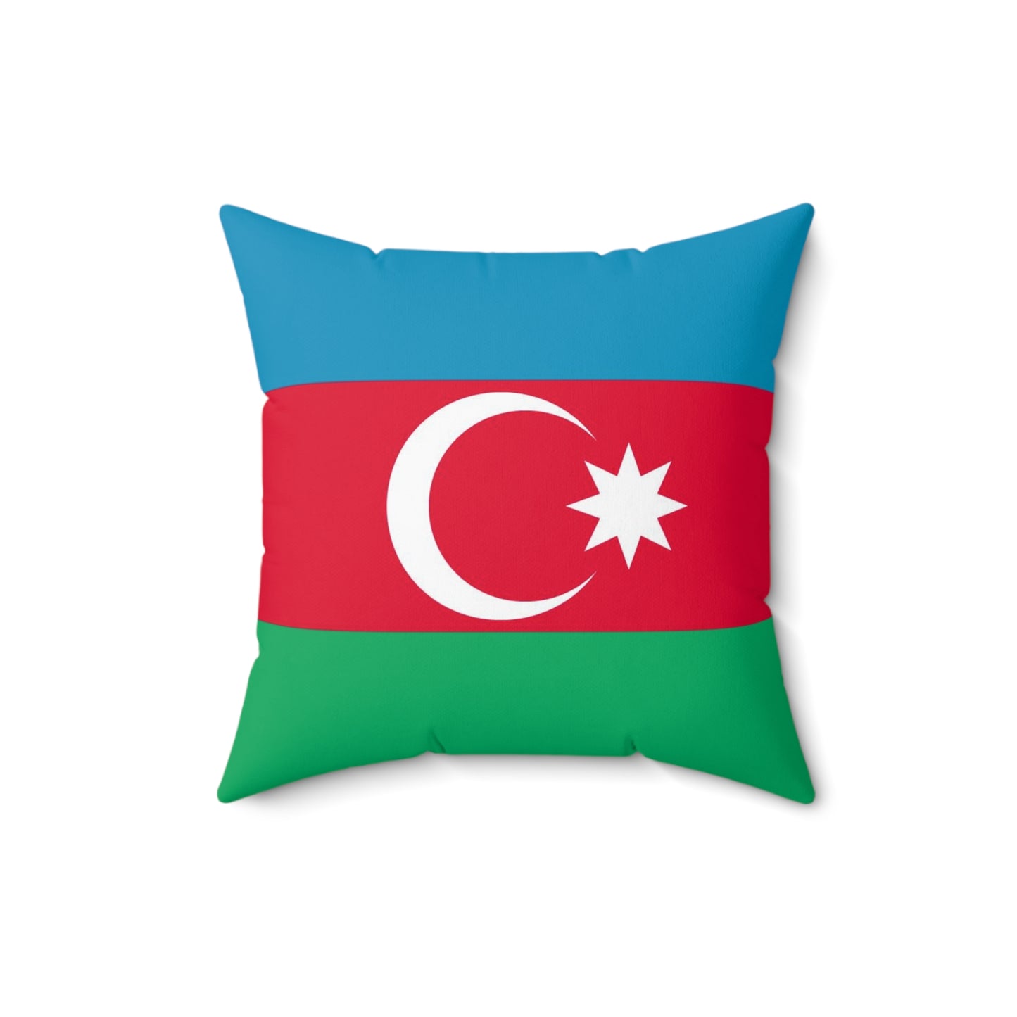 Azerbaijan Flag Square Pillow - Cozy Home Decor