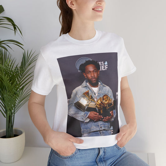 5 Grammy Winner Kendrick Lamar Unisex Jersey T-Shirt - Celebrate Success in Style